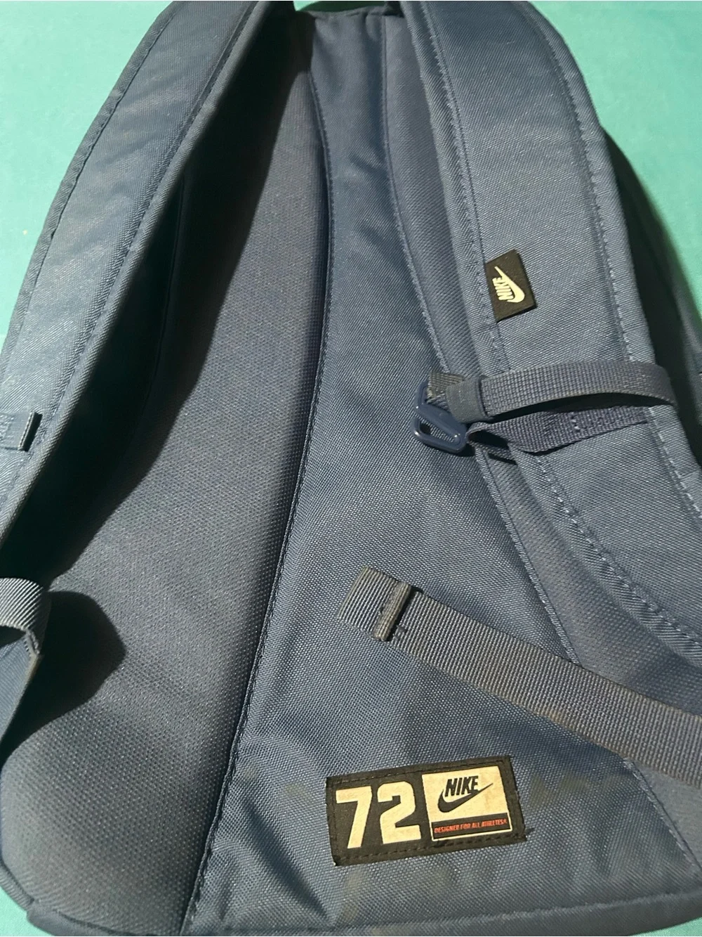 Nike Navy and white Men's Backpack with Front Bungee